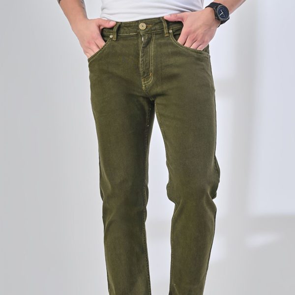 Straight Fit Denim Jeans - Brown