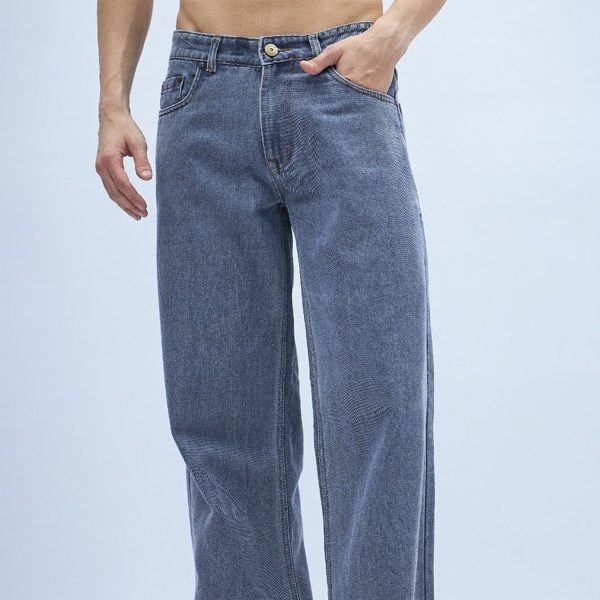 Loose Fit Denim Jeans - Blue